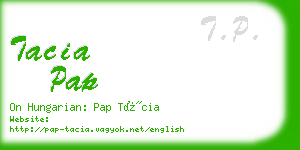 tacia pap business card